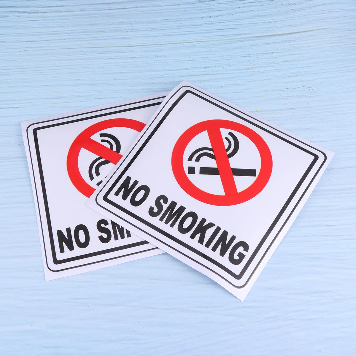 10pcs 14X14Cm No Smoking Sticker Waterproof Sun Resistant Pet Car Bumper Sticker For Auto Body Smooth Surfaces Traffic Safety