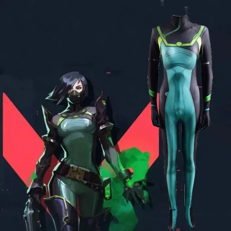 2025 New Game Viper Cosplay Zentai Bodysuit Jumpsuit Valorant Character Halloween Costume for Women Kids☆☆☆aa