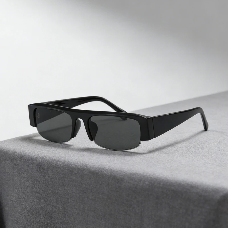 

2026 New Half-Frame Sunglasses Fashion Square-Frame Shades Unisex Premium Street Style Outdoor UV-Protective Eyewear