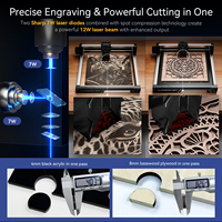 ATOMSTACK 12W SWIFT 7W Mini Portable Laser Engraver DIY Laser Cut Engraving Machine Engrave Logo Wood 0.01mm precision