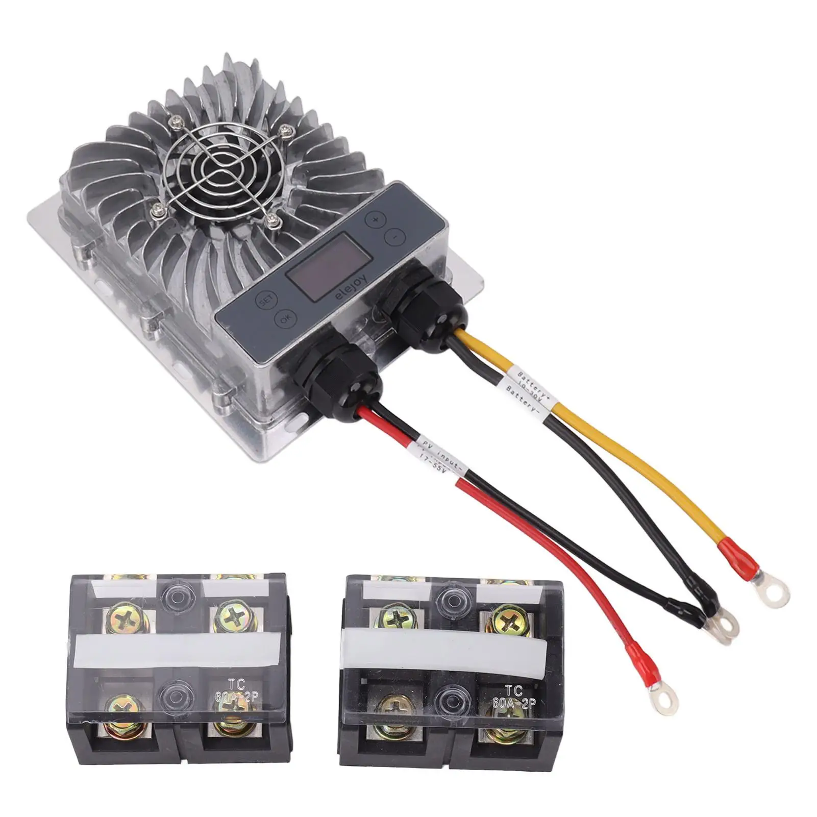 

Adjustable 600W MPPT Solar Charge Controller 10 to 30V Regulator with LCD Display for Solar Panel System