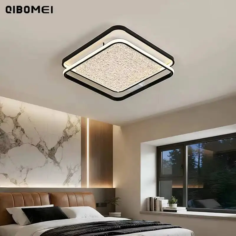Modern Led Living Room Ceiling Light 2026 New Light Luxury Ice Crack Ceiling Lamp Simple Home Interior Decoration Lighting Lamps