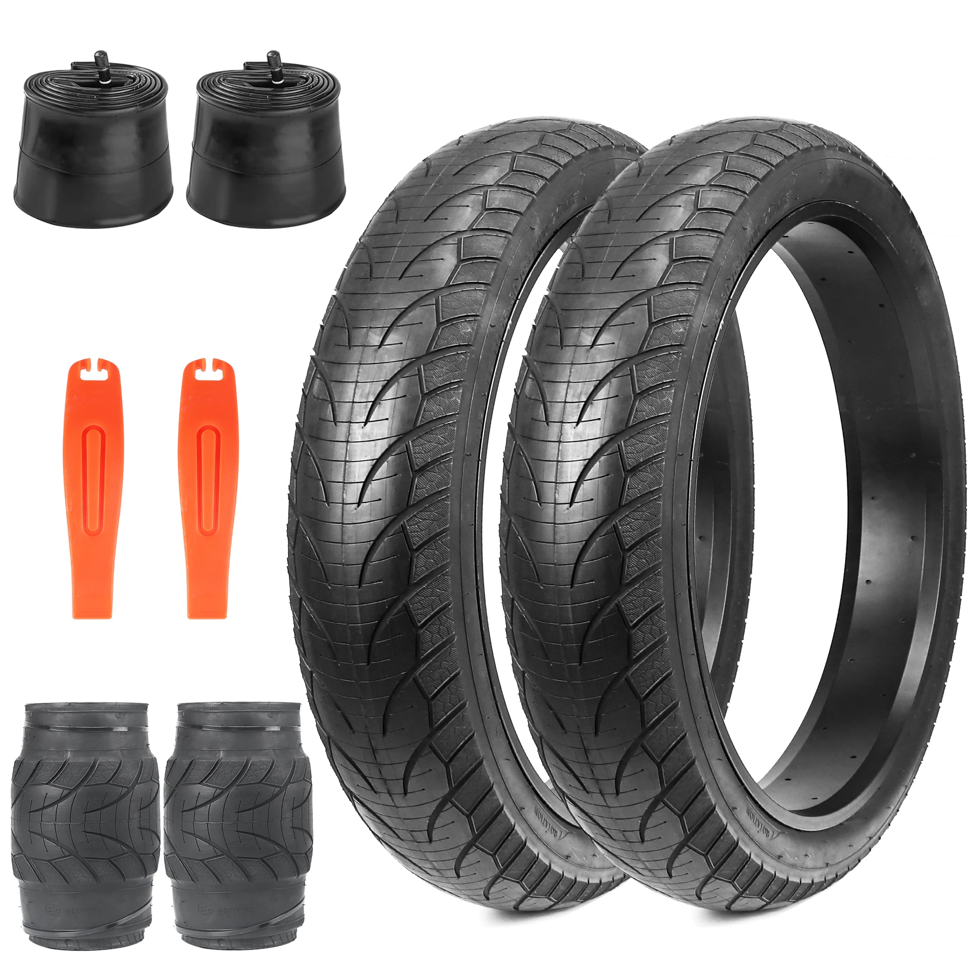 ZUKKA 2 Pack Fat Tire for Ebike Mountain Bike Heavy Duty High-Performance E-Bike Mountain Snow Bike Tire 20