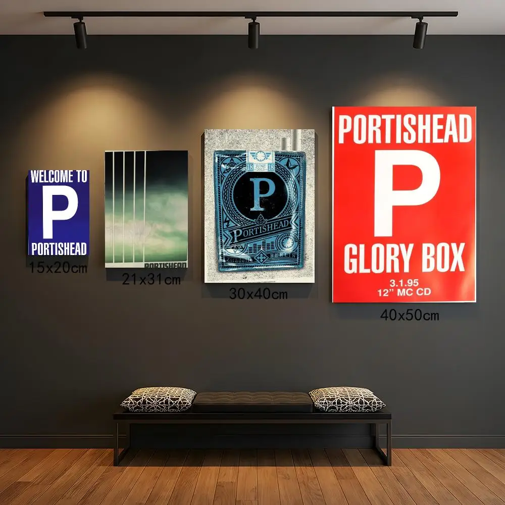 band P-Portishead-D Poster Peel and Stick Wall Art for Cafe Office Bar and Home Decoration