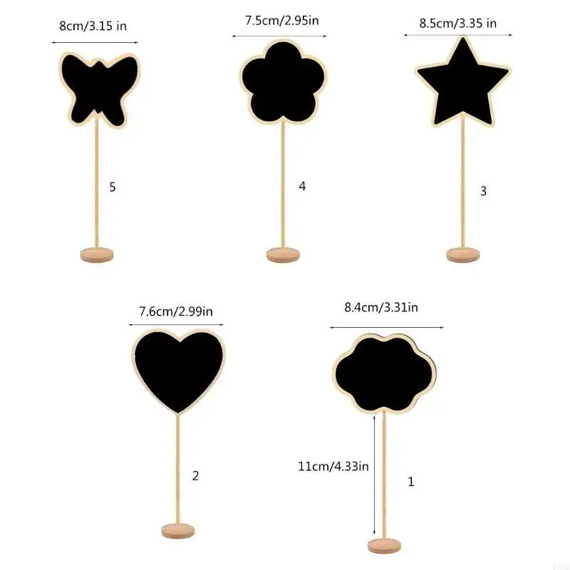 Y5LB 10Pcs Small Chalkboard Signs with Stand Small Blackboard Signs for Weddings