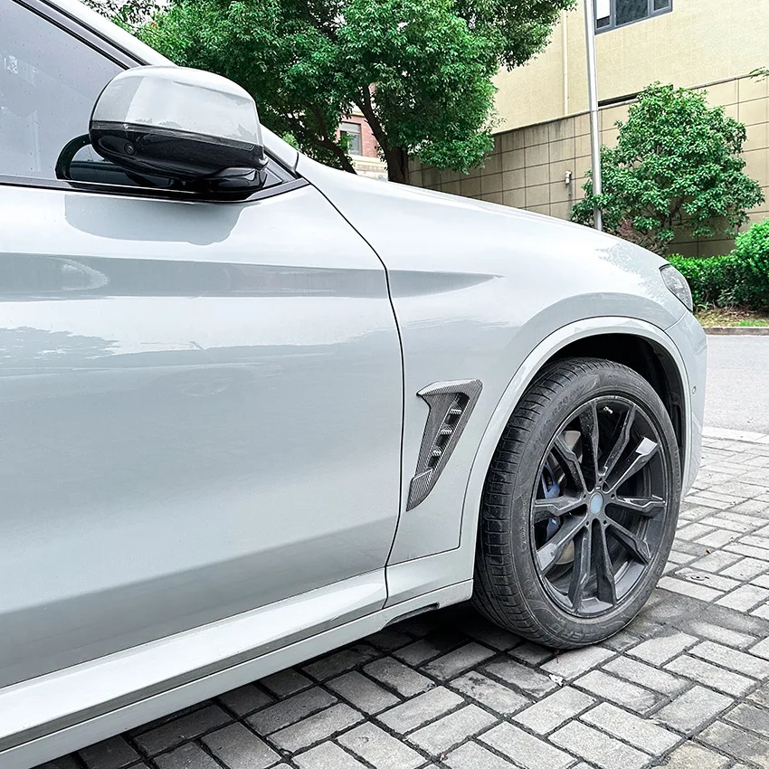 Car Side Fender Air Vent Sticker Trim ABS Shark Gills For BMW X3 X4 G01 G02 M Sport 2018 2019 2020 2021 2022 2023 +