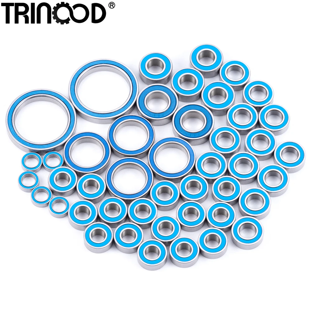 TRINOOD 45Pcs Rubber Sealed Bearing Kit for T-raxxas 1/10 Summit, Model #56076 Upgrade Accessories