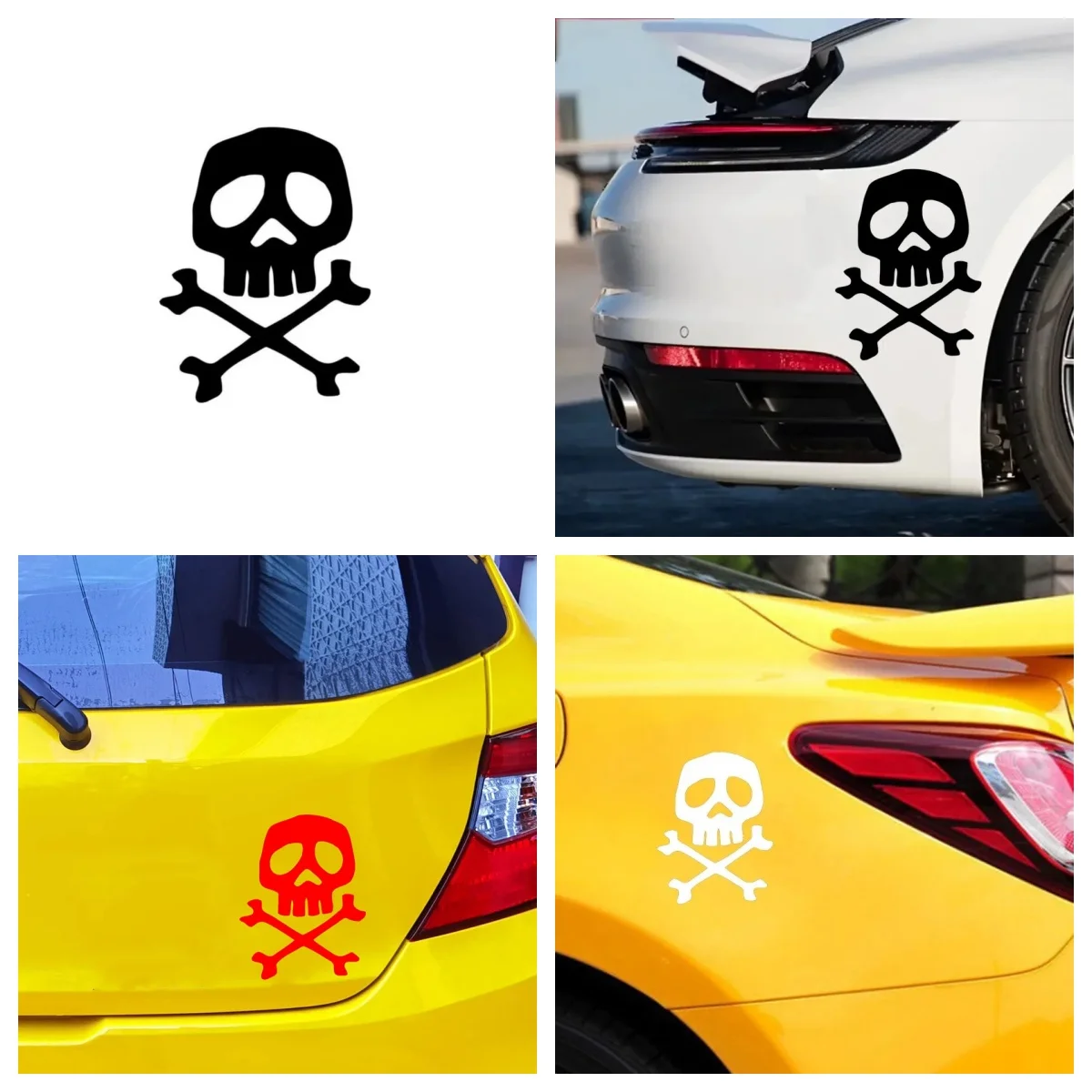 ic Pirate Captain Skull Stickers - Car Decorative Accessories, PVC Waterproof Sunproof Vinyl Stickers
