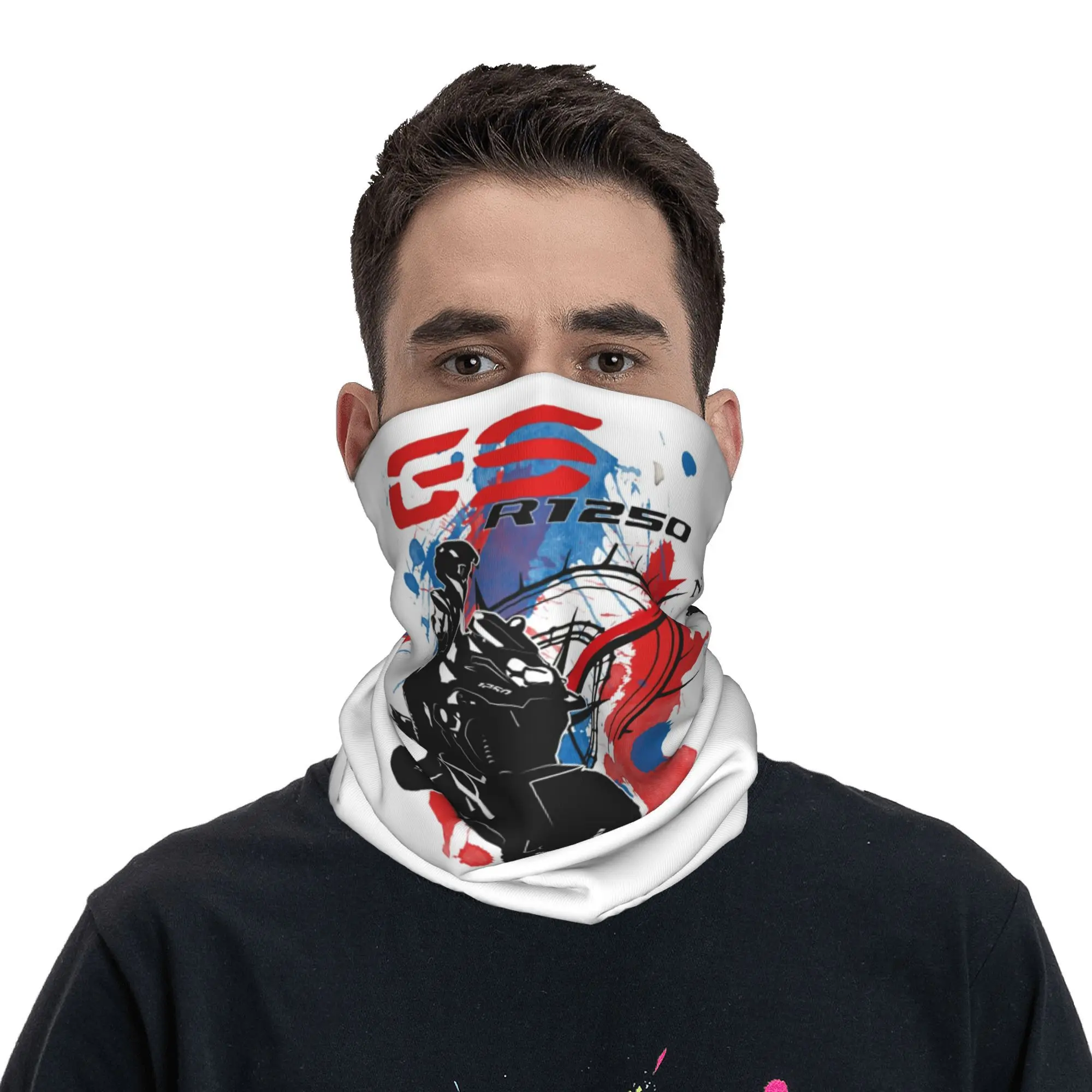 مخصص GS R1250 الشتاء عقال الرقبة أدفأ النساء الرجال التزلج تشغيل وشاح أنبوبي الوجه باندانا الجراب