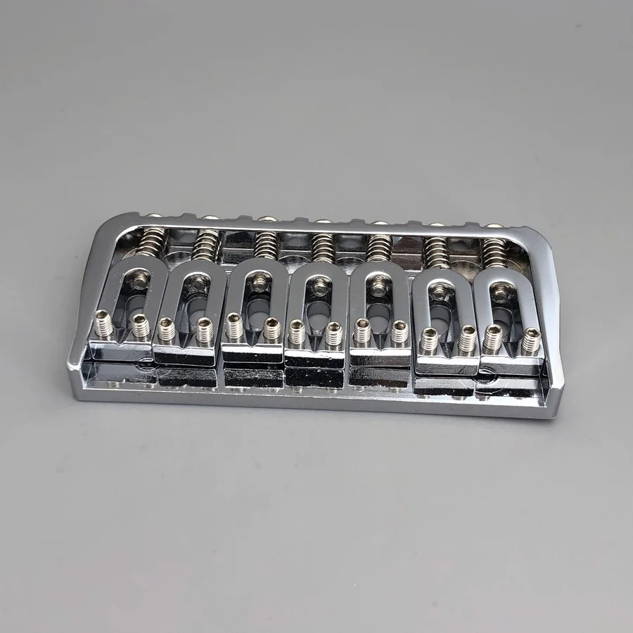 7 Strings Fixed Guitar Bridge Guitar Accessories Black Chrome