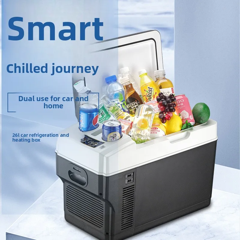 Portable Low Noise Dual Core Multi Functional Electric Car Refrigerator for Travel Truck Outdoor Use