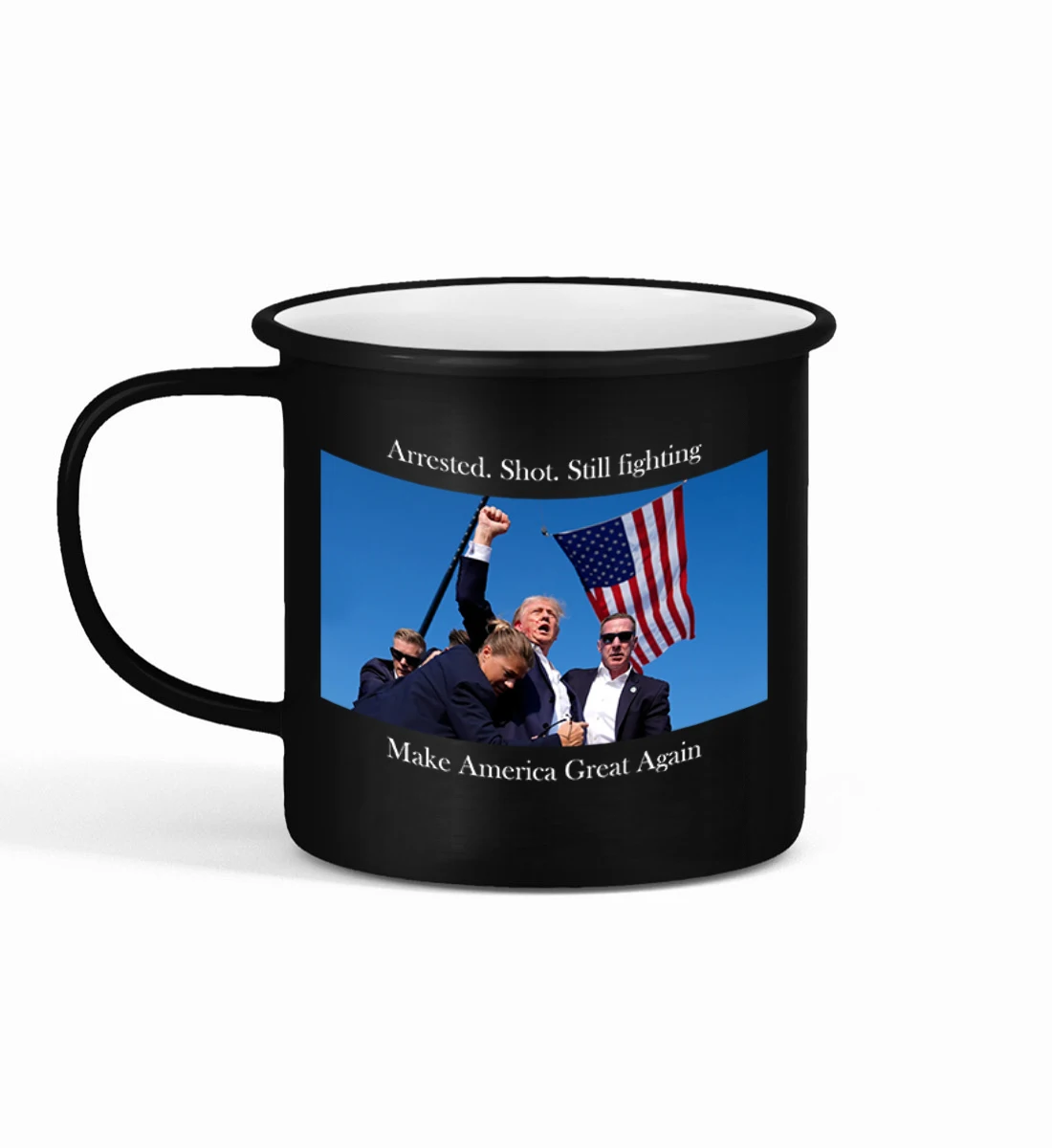 Personalized Trump Shot At Coffee Mug - Trump Bloody Ear Fist Pump PA Butler Pennsylvania Rally Failed Assassination Attempt Mug