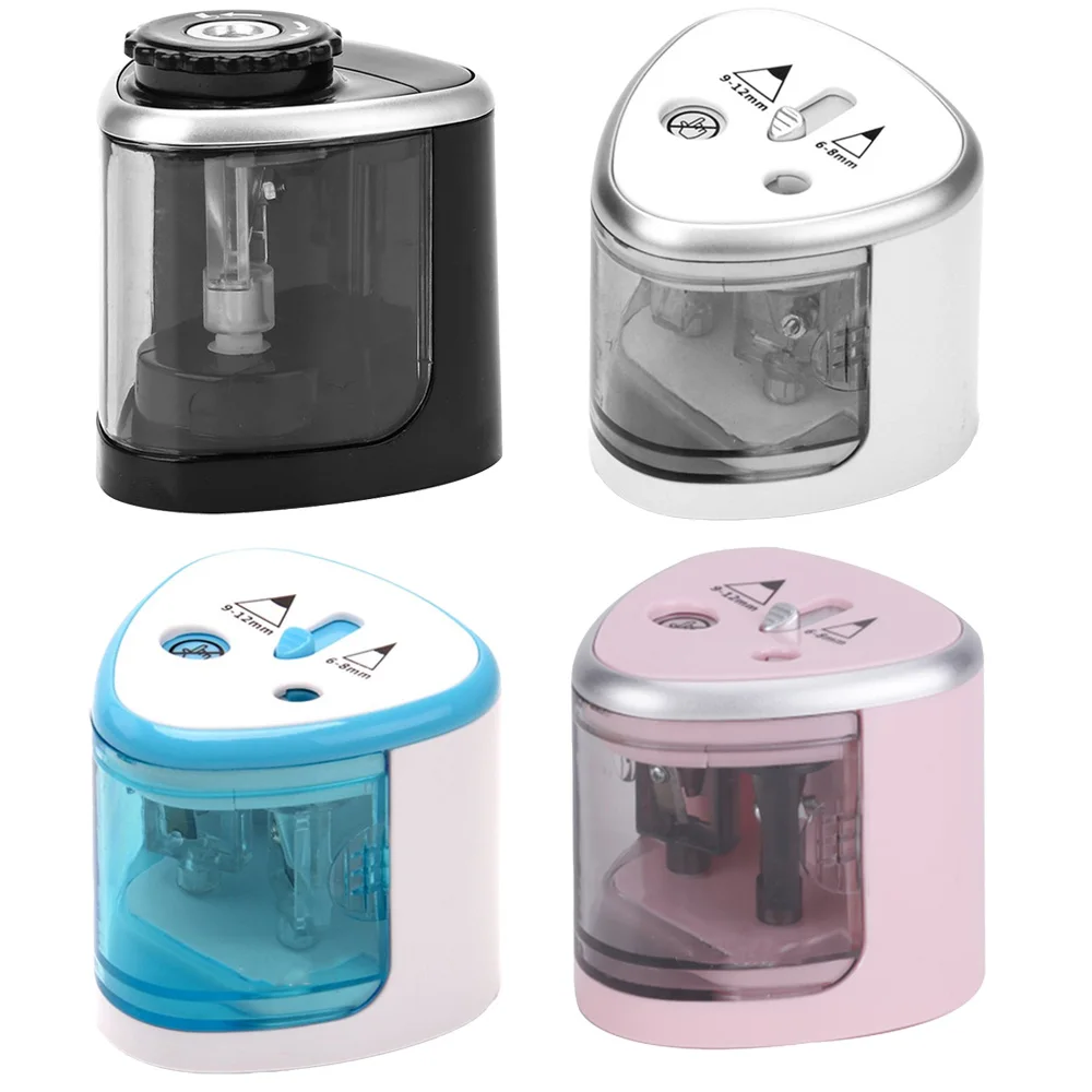 Electric Auto Pencil Sharpener for School Students, Helical Steel Blade Sharpener, Colored Pencils for Kids Adults Stationery