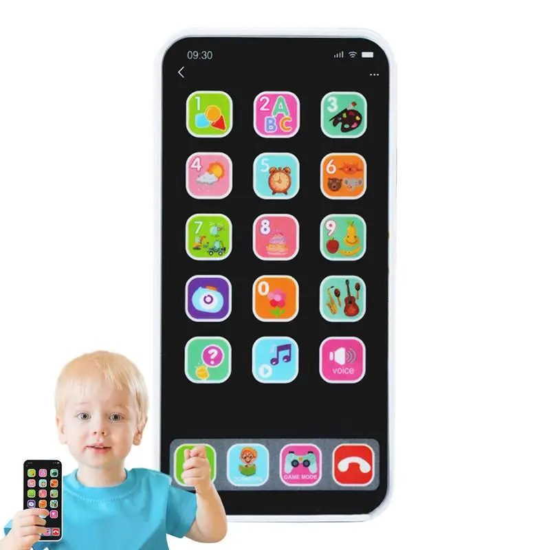 

Educational Early Education Toys Mobile Phone Music Soothing Children Simulation Model Interactive LED Fake Learning Phone Toy