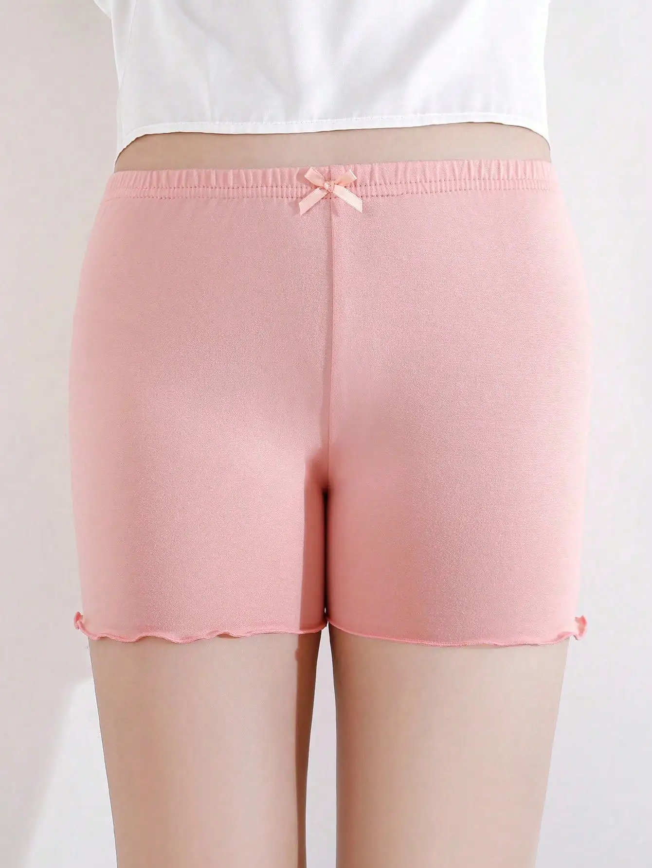 3-teilige Mädchen-Sicherheitsshorts aus Modal, 2–10 Jahre, Anti-Exposition-Shorts mit Schleifenverzierung für Freizeit, Strandtage, Partys und Prinzessinnen-Outfits – Detail 9
