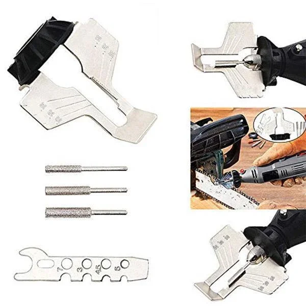 

Sharpening Attachment Chain Saw Sharpening Tool Attachment Rotary Power Drill Hand Sharpener Adapter High Wear Heat Resistance