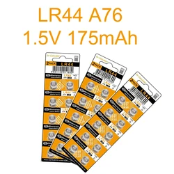 1.5V 175mAh LR44 LR 44 A76 AG13 1.5V Ogniwo guzikowe G13A LR44 LR1154 SR1154 357A SR44 SR44SW SR44W GP76 Bateria do zegarka zabawkowego