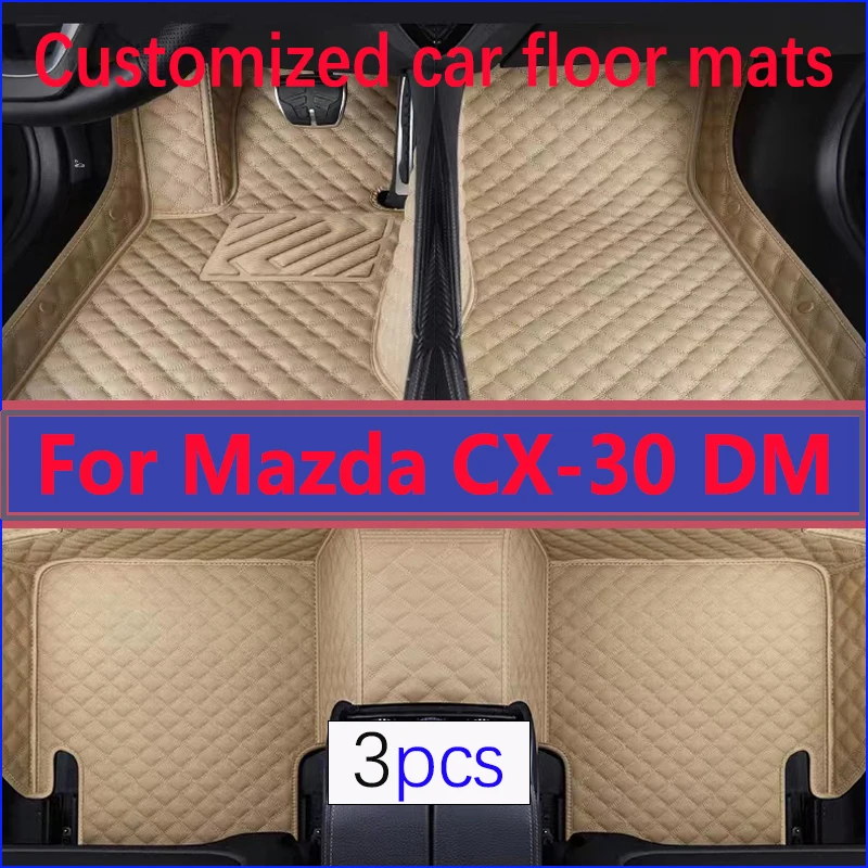 

Car Floor Mats For Mazda CX-30 DM 2020 2021 2022 2023 CX30 CX 30 Waterproof Durable Carpet Leather Mat Full Set Car Accessories