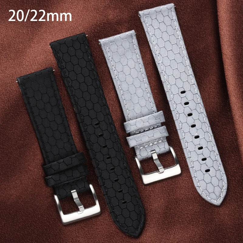 Винтажный нейлоновый кожаный ремешок 20 мм 22 мм, ремешок для часов Seiko для Omega, браслет, быстросъемный универсальный браслет для мужчин и женщин