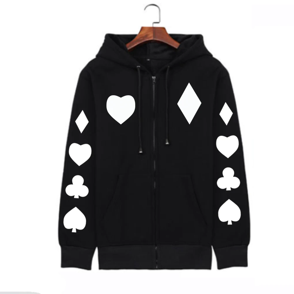 Anime Hisoka Long Sleeve Zipper Hoodies Coats Harajuku Hisoka Unisex Casual Clothes zipper jacket Classic Simple High Quality