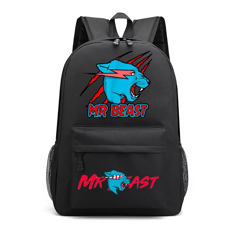 การ์ตูนร้อนขาย Mr Beast รอบเยาวชนนักเรียนกระเป๋านักเรียนกระเป๋าเป้สะพายหลัง