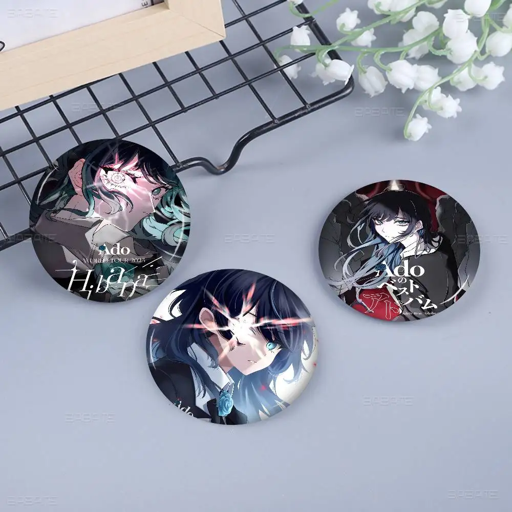 

Ado 58mm Cute Anime Figure Icon Badge Handmade Tinplate Brooch For Backpack Clothes Chest Ornament Gifts