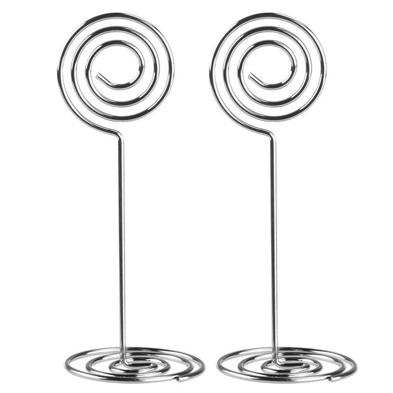 30Pcs Swirl Table Number Photo Holder Stands For Weddings Party Gatherings