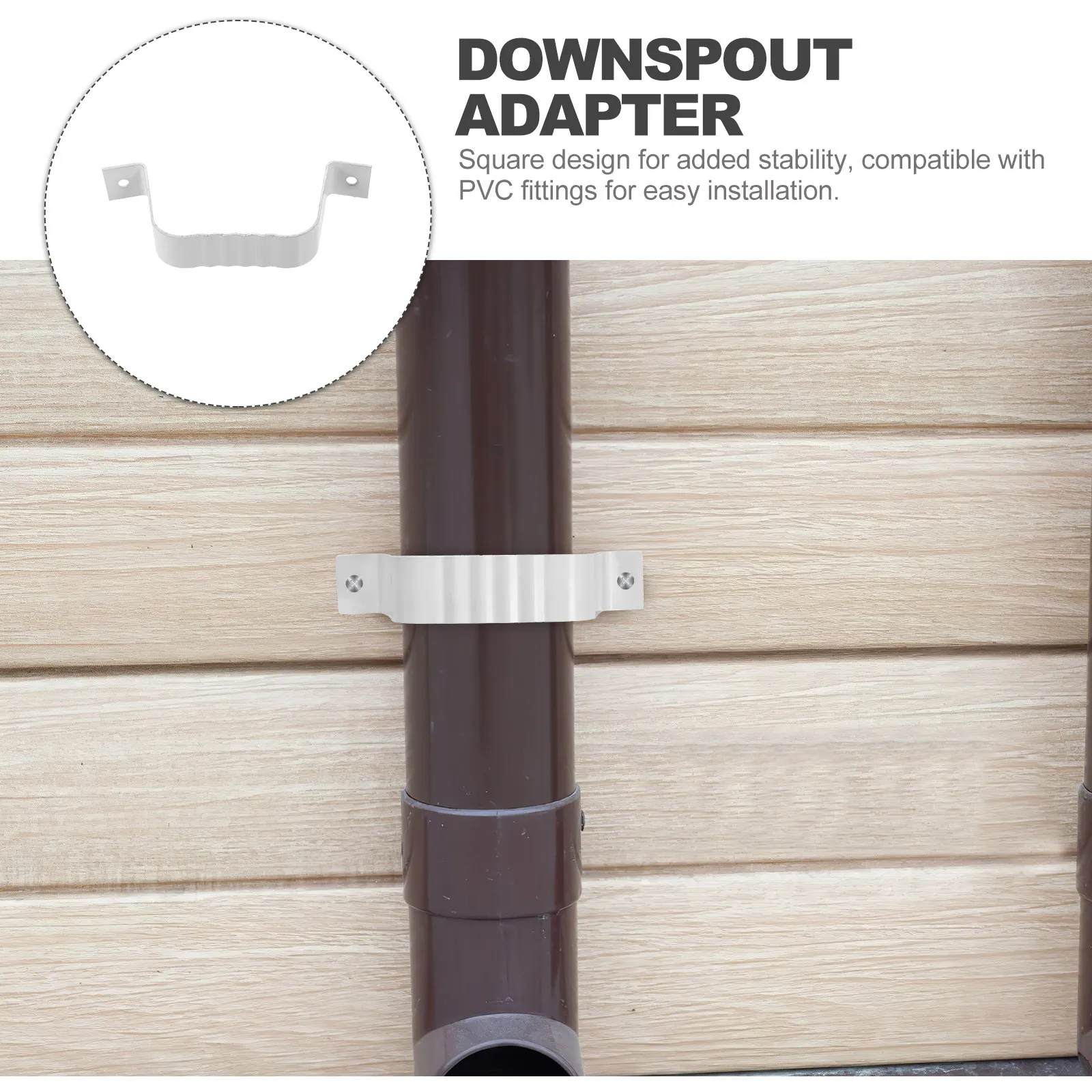 Adaptador de bajante de aleación de aluminio, abrazadera de bajante para canalón, soporte de conexión seguro para canalón, solución de drenaje