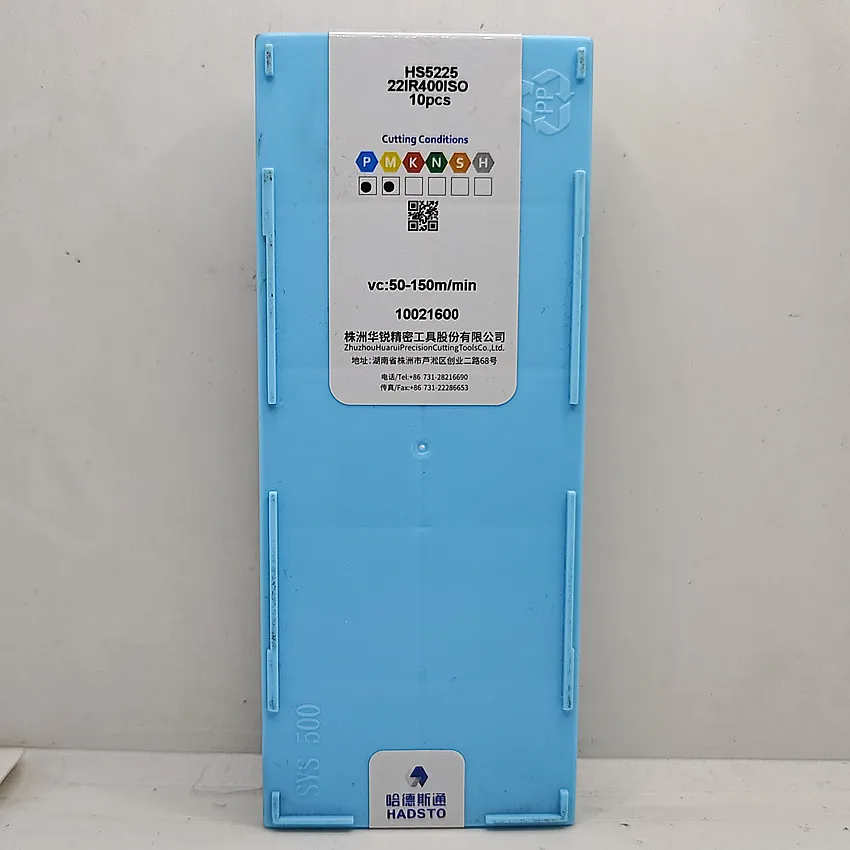 22ER400ISO HS5225/22IR400ISO HS5225 22ER 22IR 400ISO HADSTO CNC كربيد إدراج الموضوع إدراج للفولاذ المقاوم للصدأ 10 قطعة/صندوق