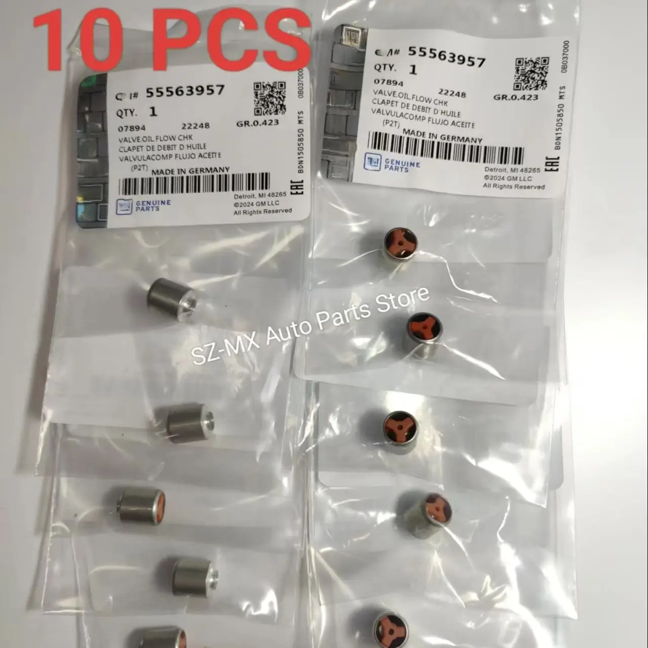 10PCS Oil by-pass valve OEM# 55563957 Oil check valve Oil Flow One-Way Valve For Chevrolet cruze 1.6 1.8 Epica 1.8