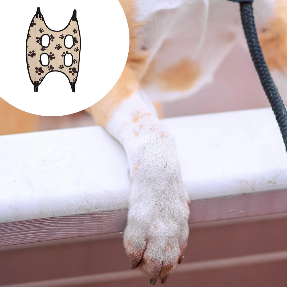 

Sturdy Pet Grooming Hammock for Cat Dog Nail Trimming Oxford Cloth Random Pattern S Size Easy Suspension Heavy Duty Multi Use