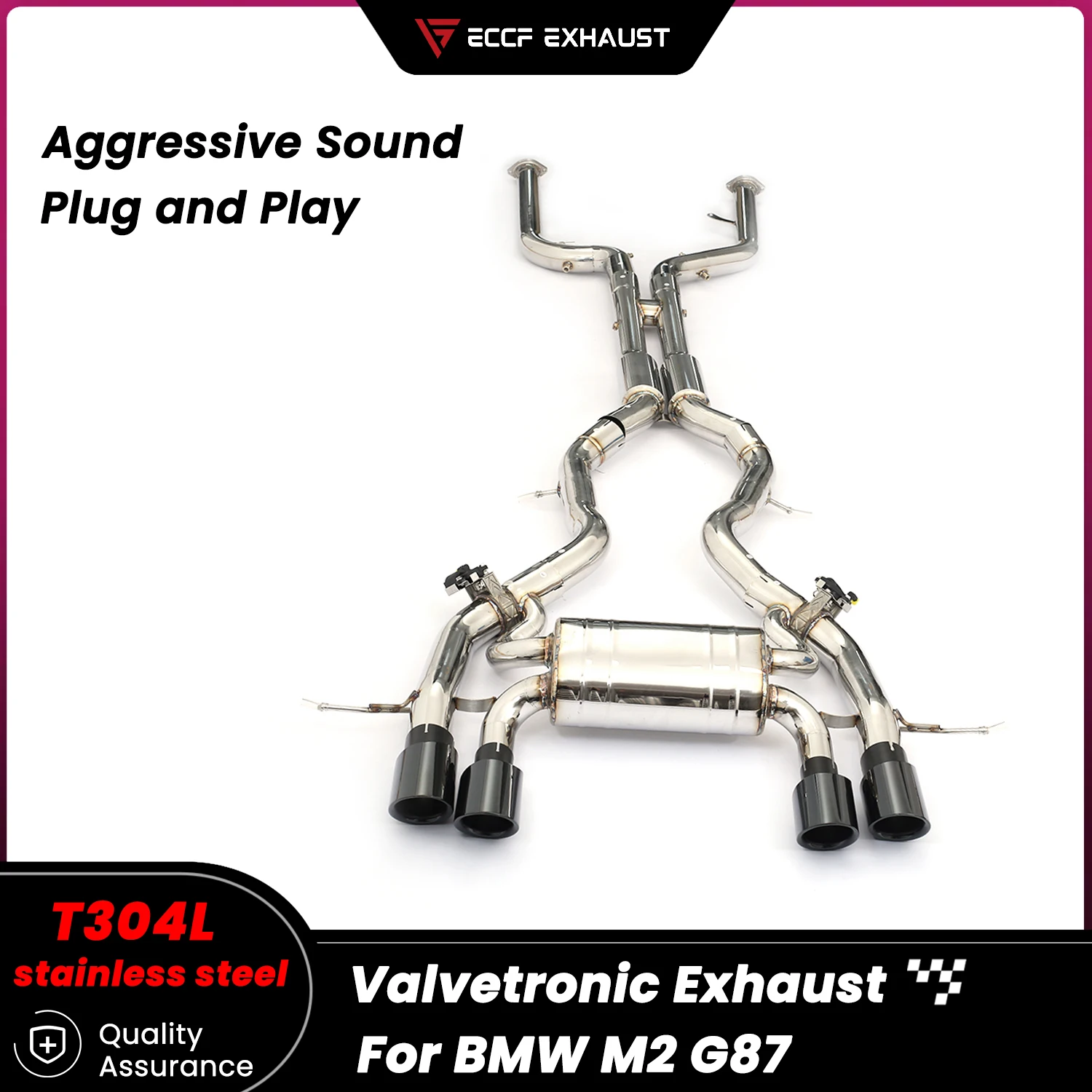 

Aggressive Sound Valved Stainless Steel Catback Exhaust for BMW M2 G87 Unleash Maximum Performance