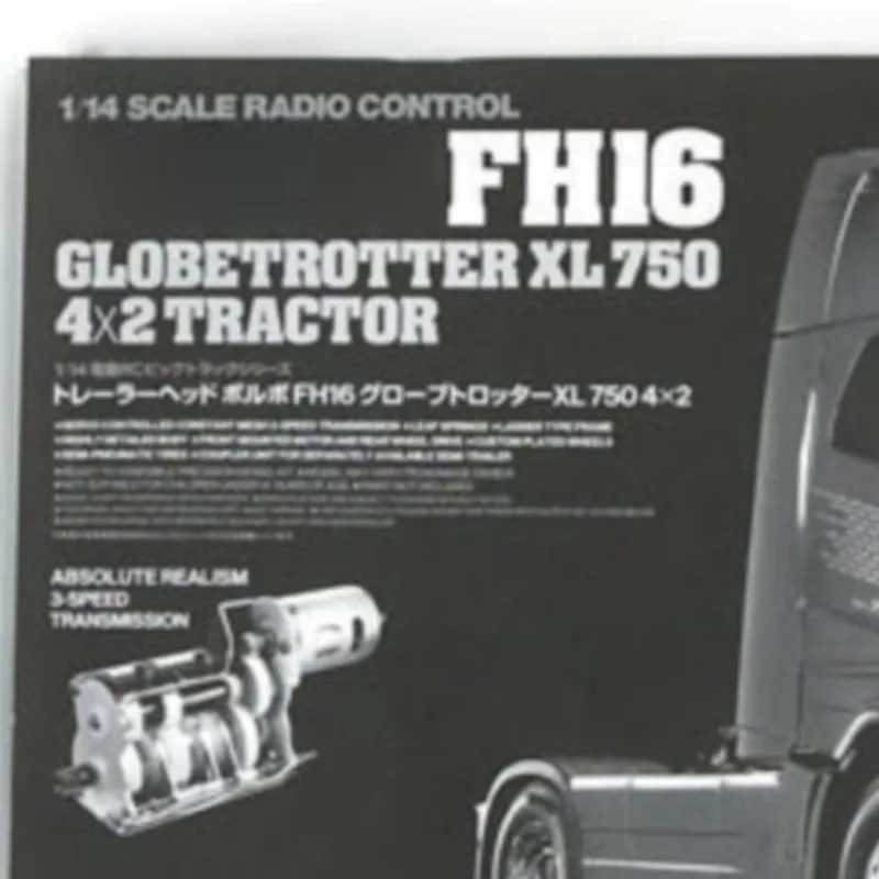 

Gift 1/14 4x2 RC Tractor Truck KIT 56375 FH16 XL750 3-speed Remote Control Car Model Vehicle Toys for Boys TH24179