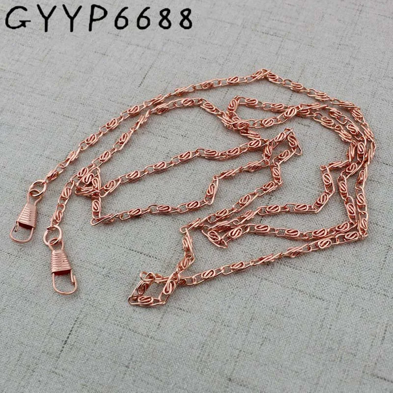 1-5 pieces 4mm wide 120cm/piece Rose Gold Finish Small Size Chain bag chain  chain bag  straps for bags