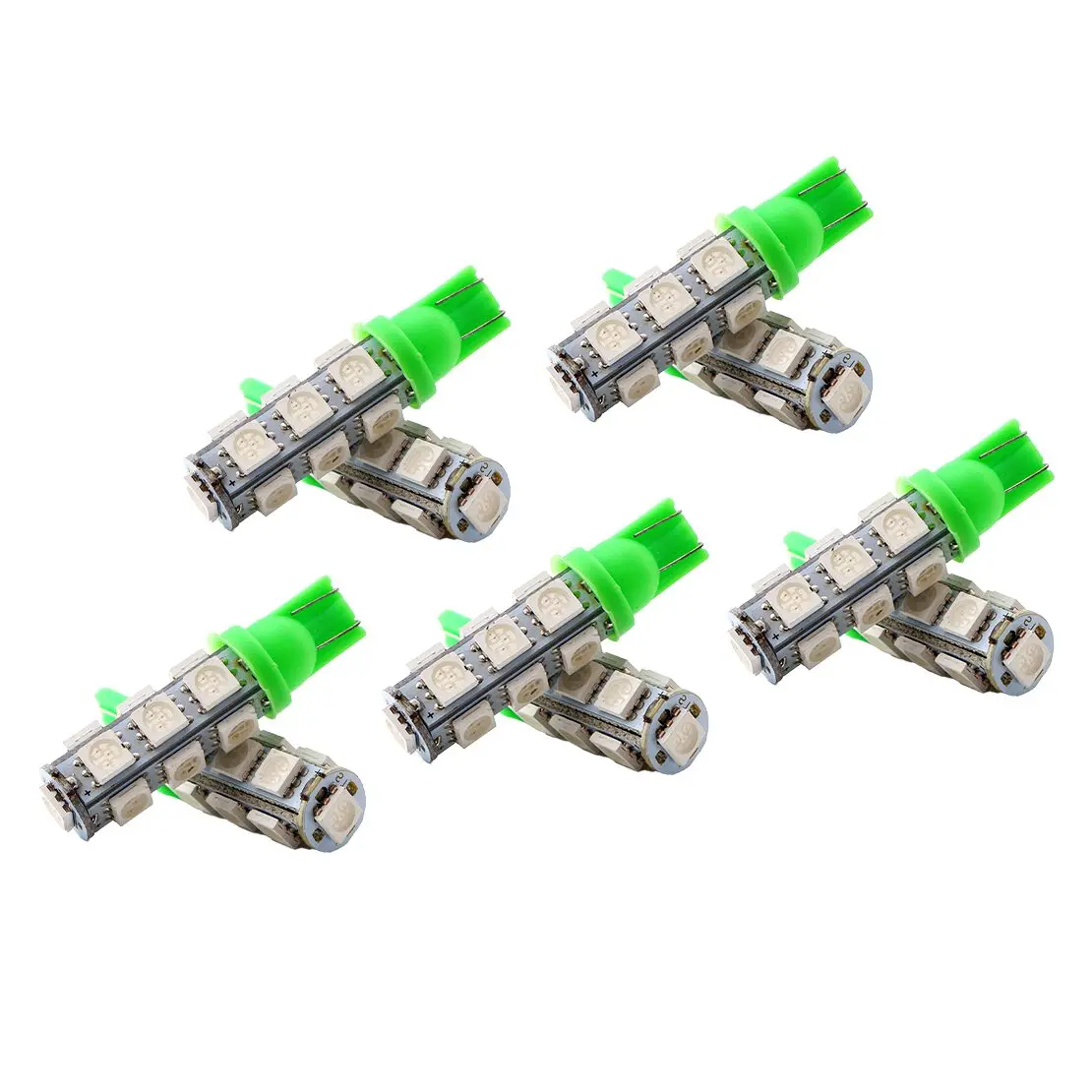 

10 шт. зеленая светодиодная лампа T10 5050 W5W 13SMD для автомобиля RV Camper 193 194 2821 921 922 158 160 161 161B 168 168A 912 12 В 5 Вт