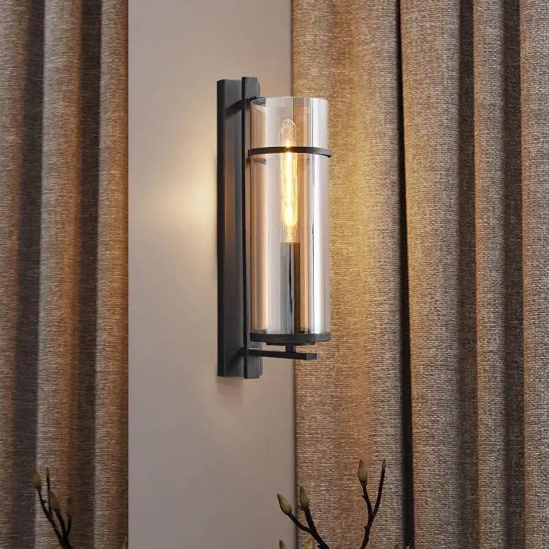 Modern Creative New LED Full Copper Wall Light Glass Lampshade Living Room Corridor Bedroom Bedhead Lighting Fixtures