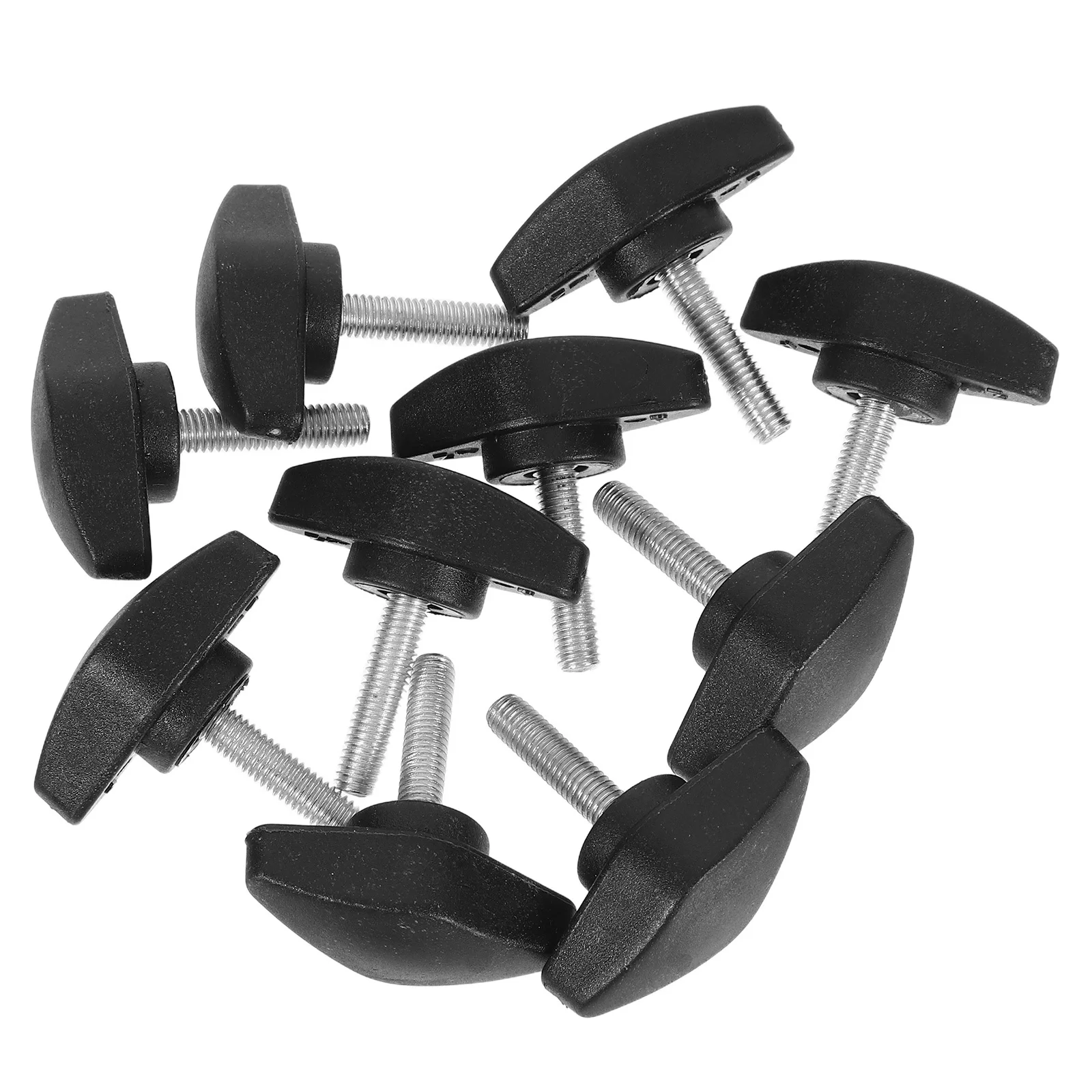 

10pcs T-Handle Knob Thumbscrew M5 Adjustment Screw Hand Tightening Bolt Loosening Fastening Wing Grip Pp Carbon Steel