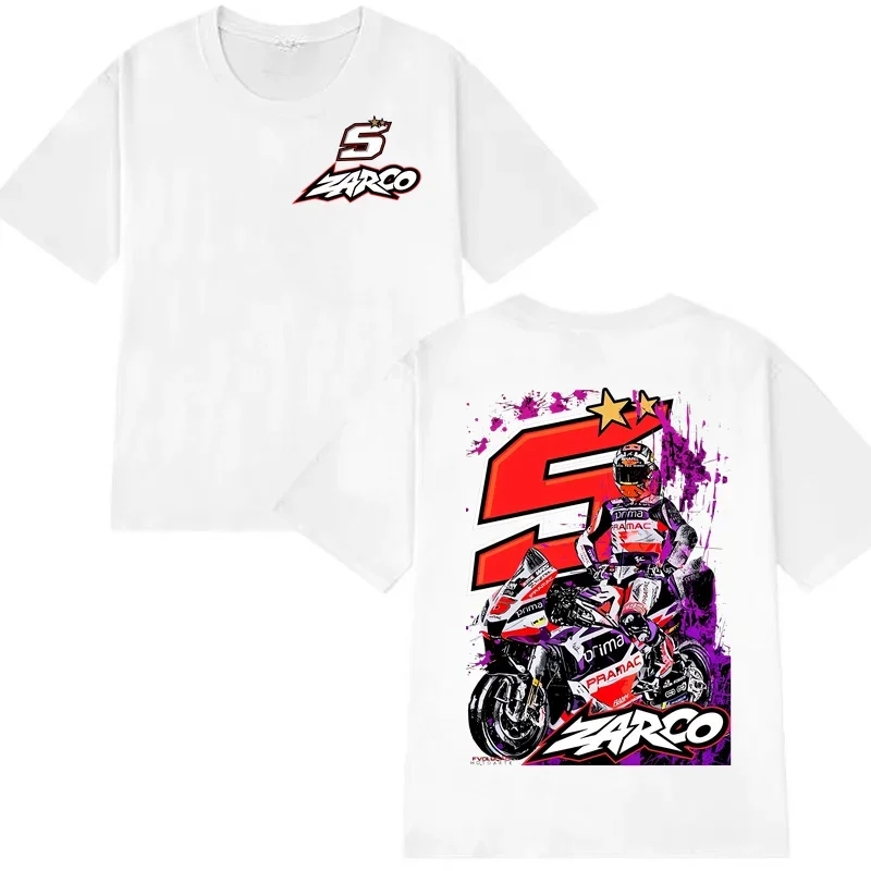 

2025 Funny Johann Zarco Men's T-shirt Printed Tops are loose and slim fit Women's T-shirts
