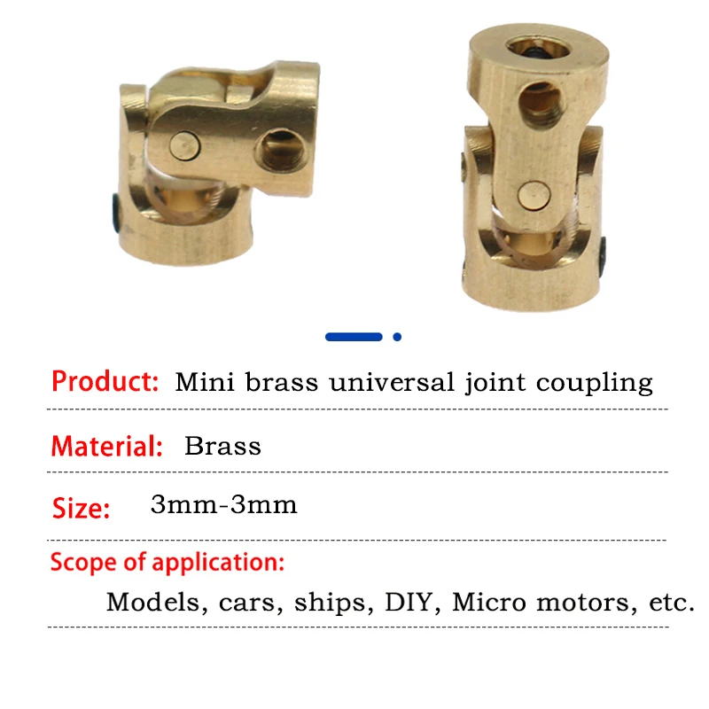 Picture 5: ~20pcs Mini Brass Universal Joint Coupling Copper Car Model Universal joint Coupling Head Steering Gear