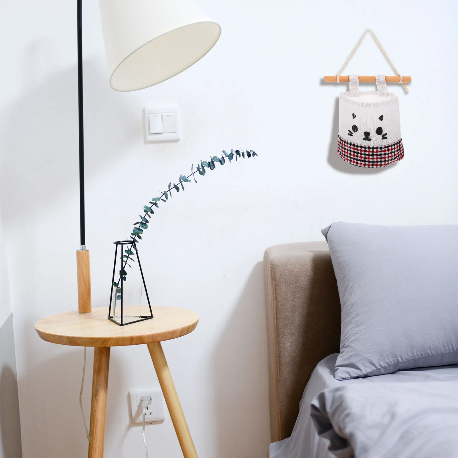 

Storage Organizer Bag Blue Hanging Wall Mount For Keys Remotes Glasses Chargers Over Door Closet Bedroom Kitchen