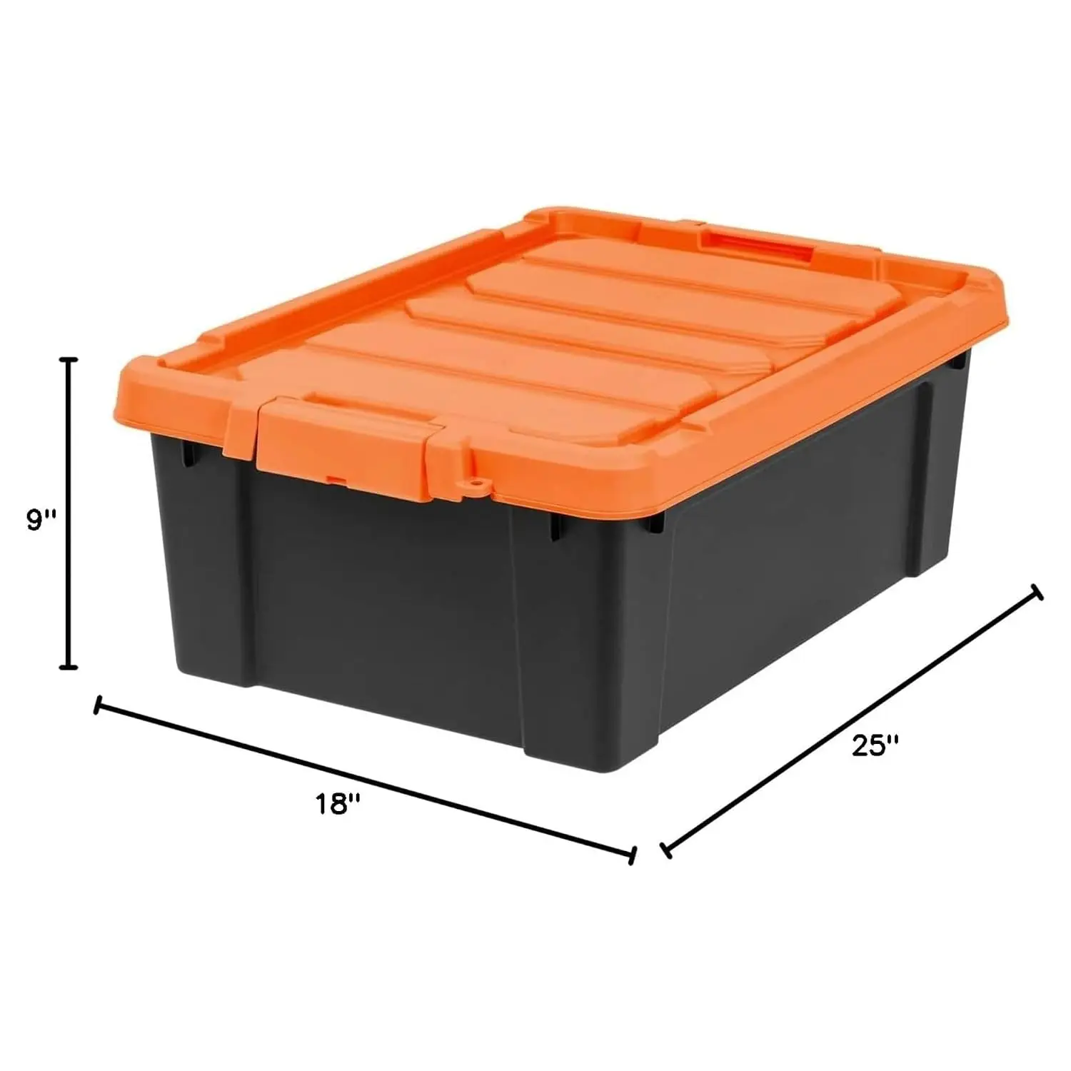 Lockable Storage Bins with Lids, 12 Gallon Heavy Duty, 2 Pack