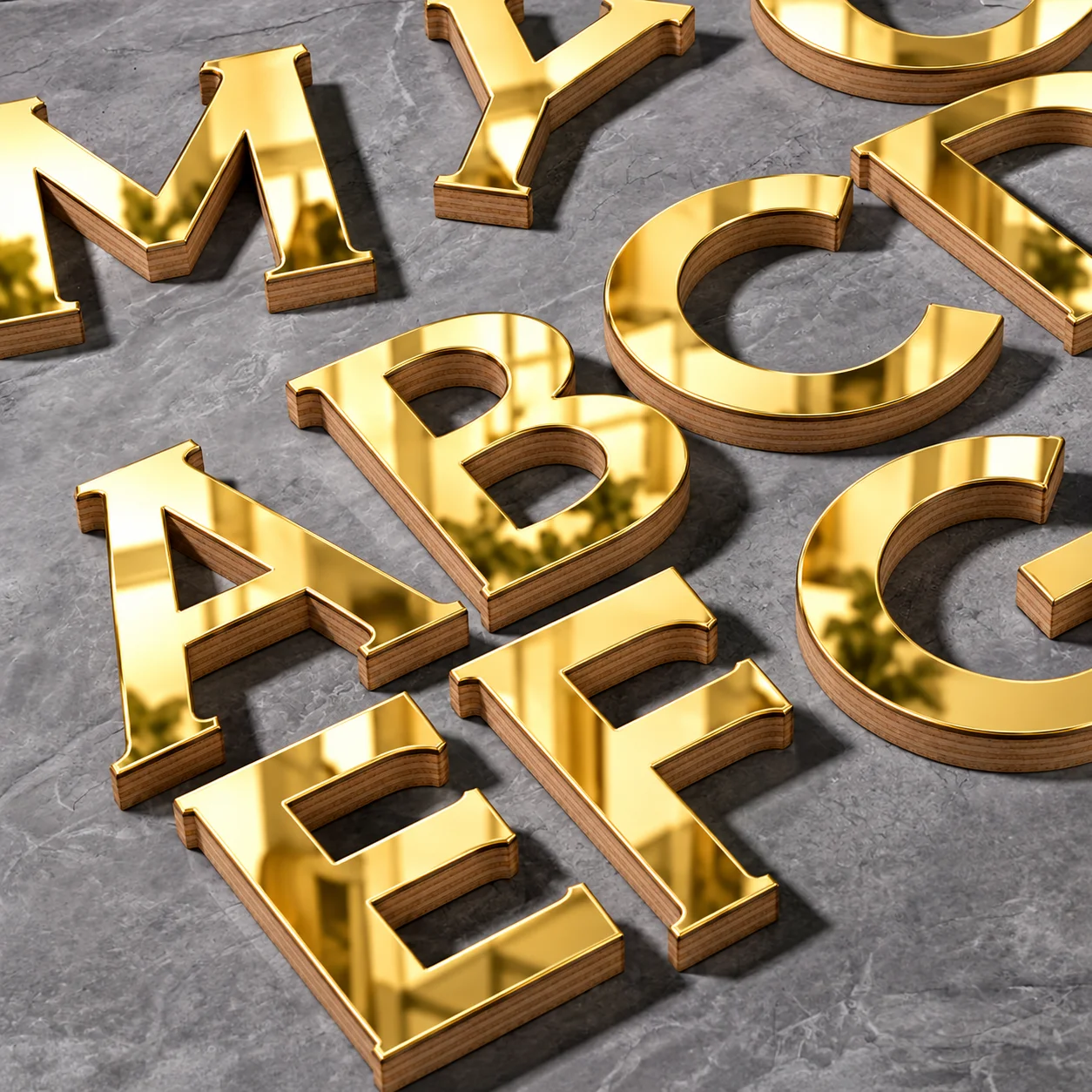 Custom Business Logo Sign, 3D Wood Backing with Acrylic Face, Personalized Logo Letters for Salon Reception, Office, Shop