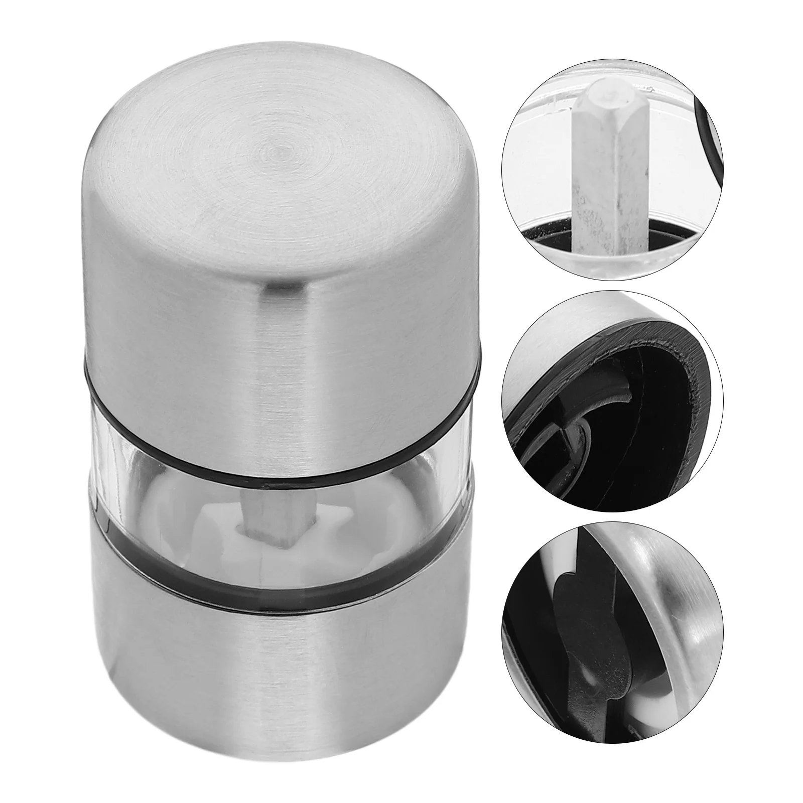 

Pepper Grinder Bottle Stainless Steel Manual Refillable Kitchen Gadget Seasoning Shaker For Salt Black Pepper Spice Coffee