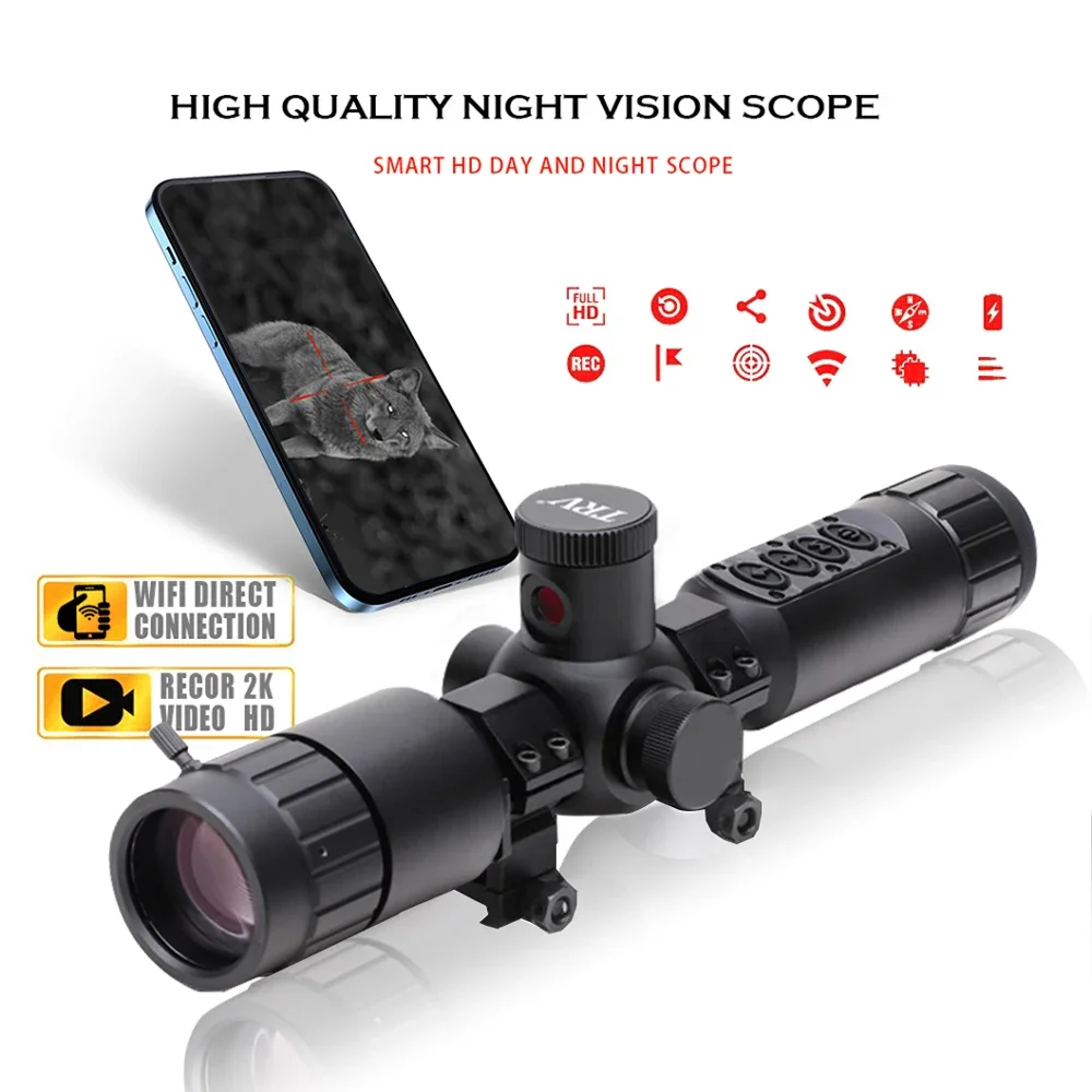 Night Vision Scope Monocular Night Vision Sight 7-19x Professional    Digital Night Vision Scope Hunting Telescope