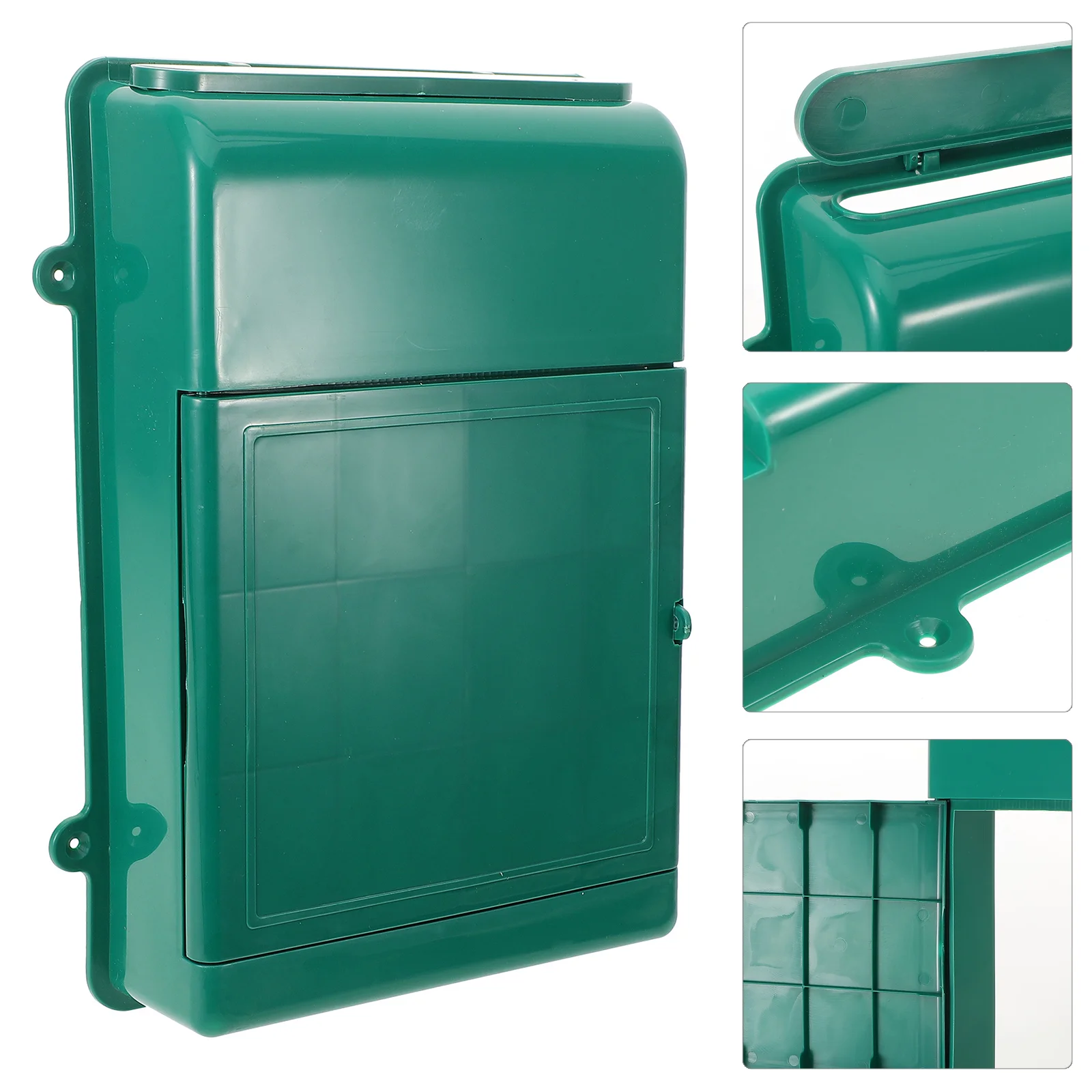 

Wall Mailbox Postal Hanging Organizer Large Capacity Green Plastic Simple Style Office