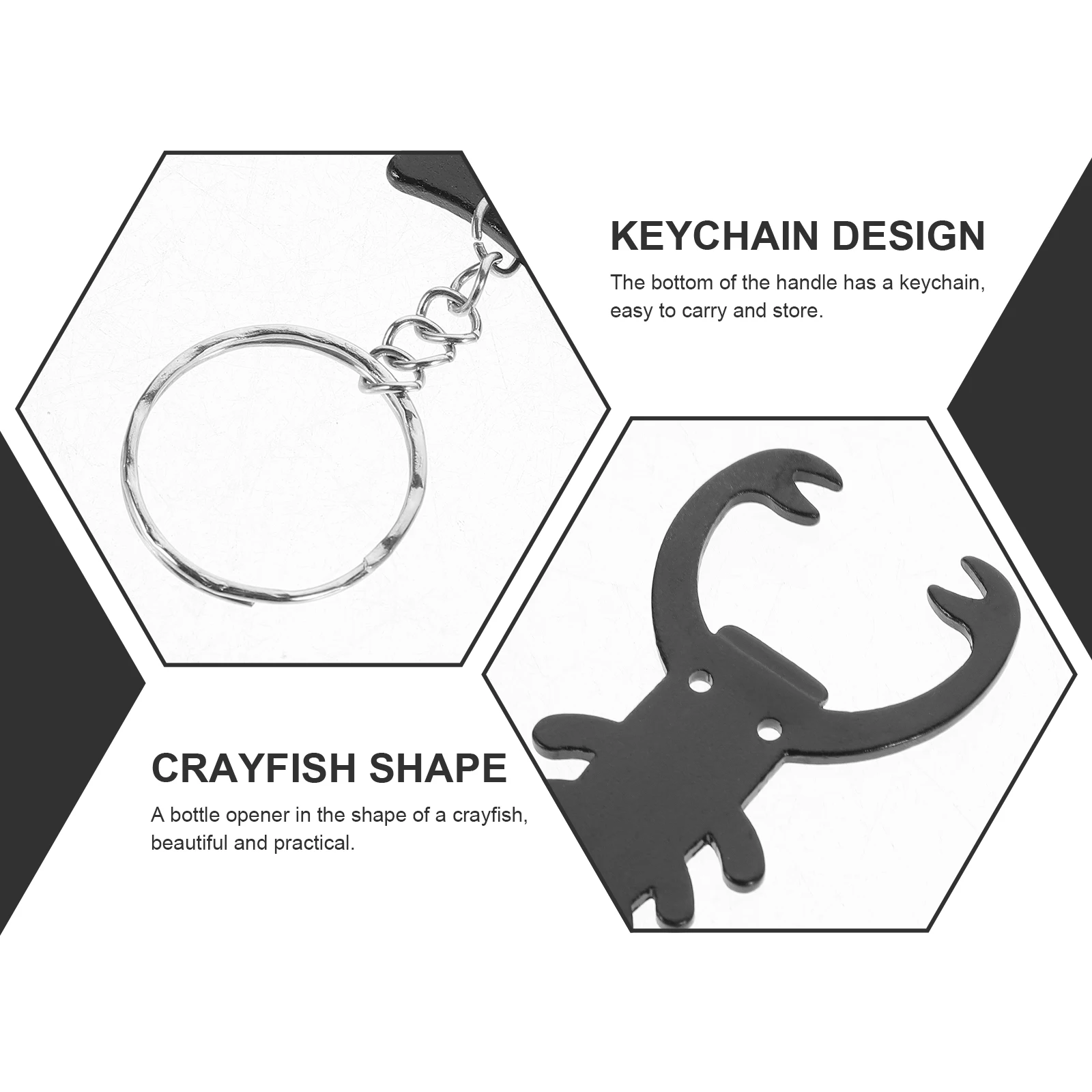 

6 Pcs Beer Bottle Opener Portable Favors Hand-held Aluminum Alloy Metal Crayfish Shape