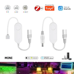 スマートLEDストリップコントローラー,5v,12v,24v,tuya zigbee,調光器付き