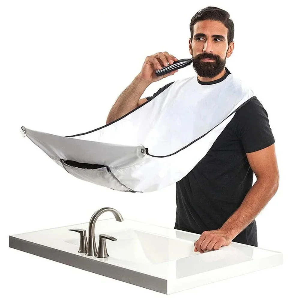 

110*75 CM Beard and Mustache shaving apron Cape Bib for Shave with Suction Cups Attach to Mirror Hairdressing Removal Tools