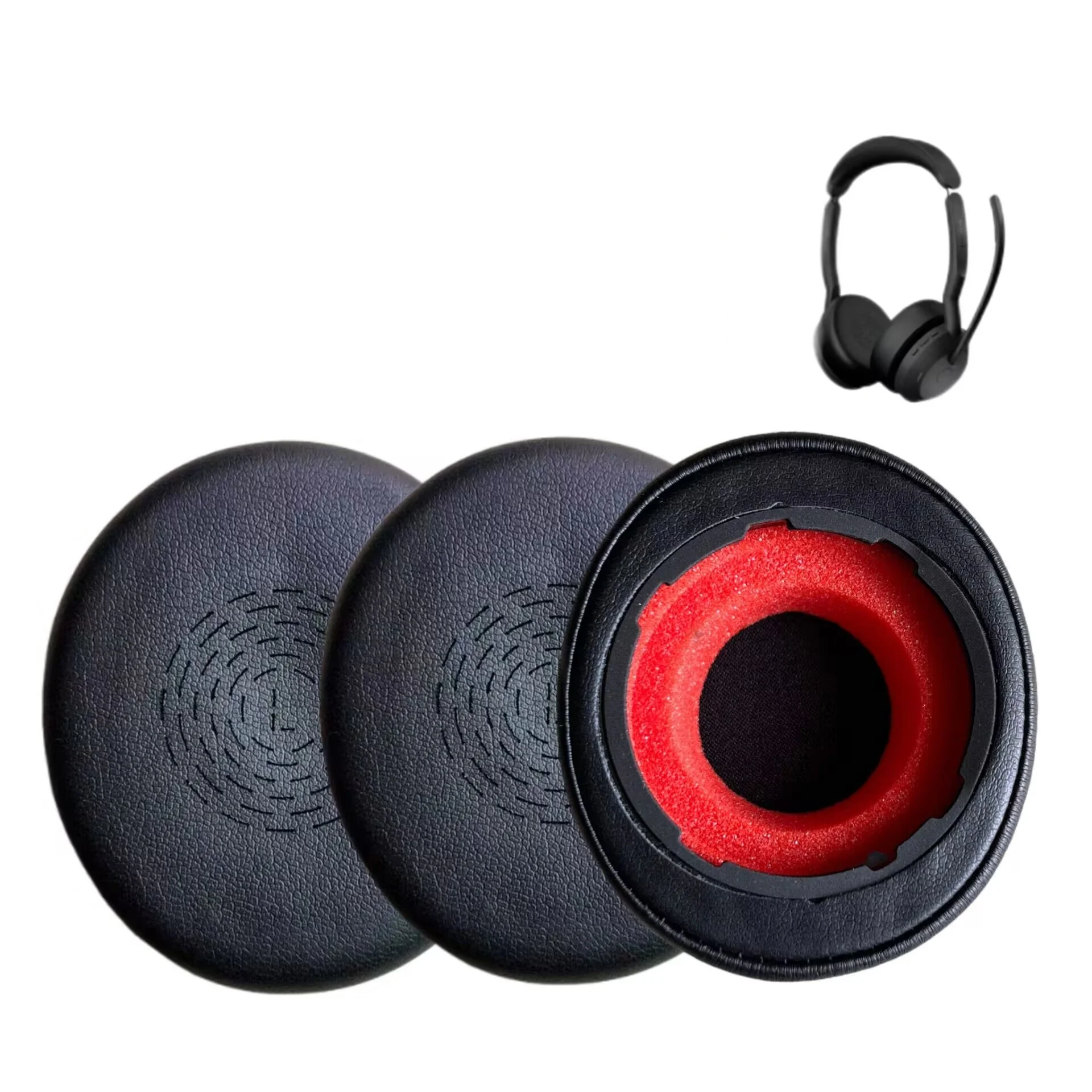 2Pcs Ersatz Ohrpolster Ohr Pads Abdeckung Geeignet für Jabra Evolve2 55/50 Kopfhörer Abdeckung Schwamm Abdeckung Ohr Abdeckung Zubehör