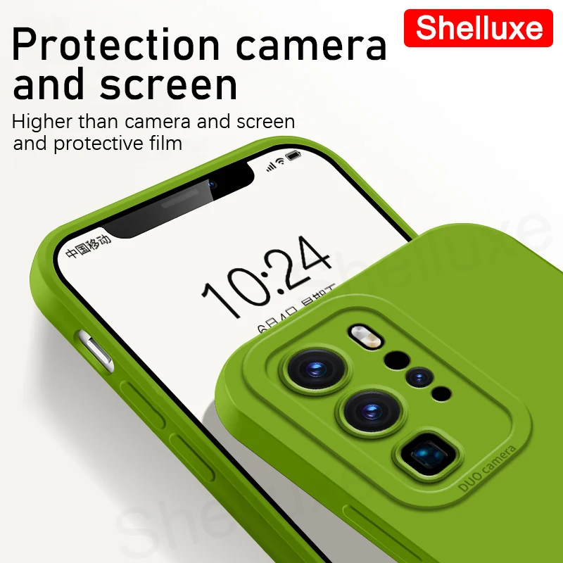 P40 Pro Case Shelluxe Square Liquid Silicone Soft Cover For Huawei P40 Pro P30 Lite P40Pro P40Lite 4G 5G Shockproof Phone Cases